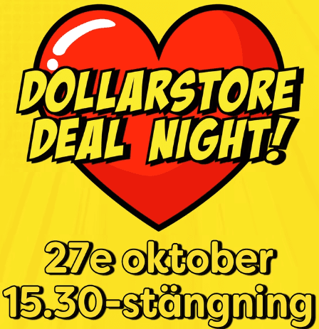 Dollarstore Firar - Grymma erbjudanden & fika den 27/10