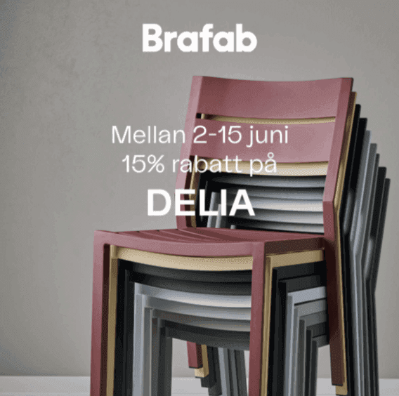 15 % rabatt på stolen Delia från Brafab hos Sommarboden