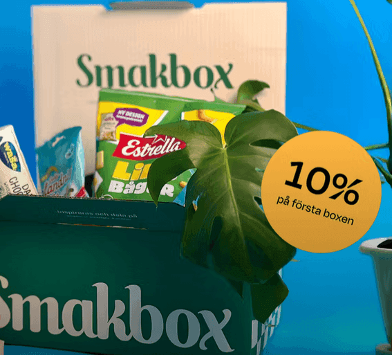 10 % rabatt på första boxen hos Smakbox