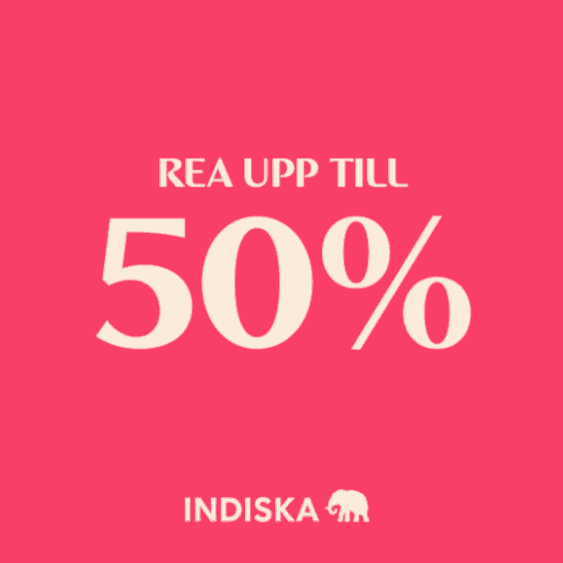 Indiska rea upp till 50 % rabatt