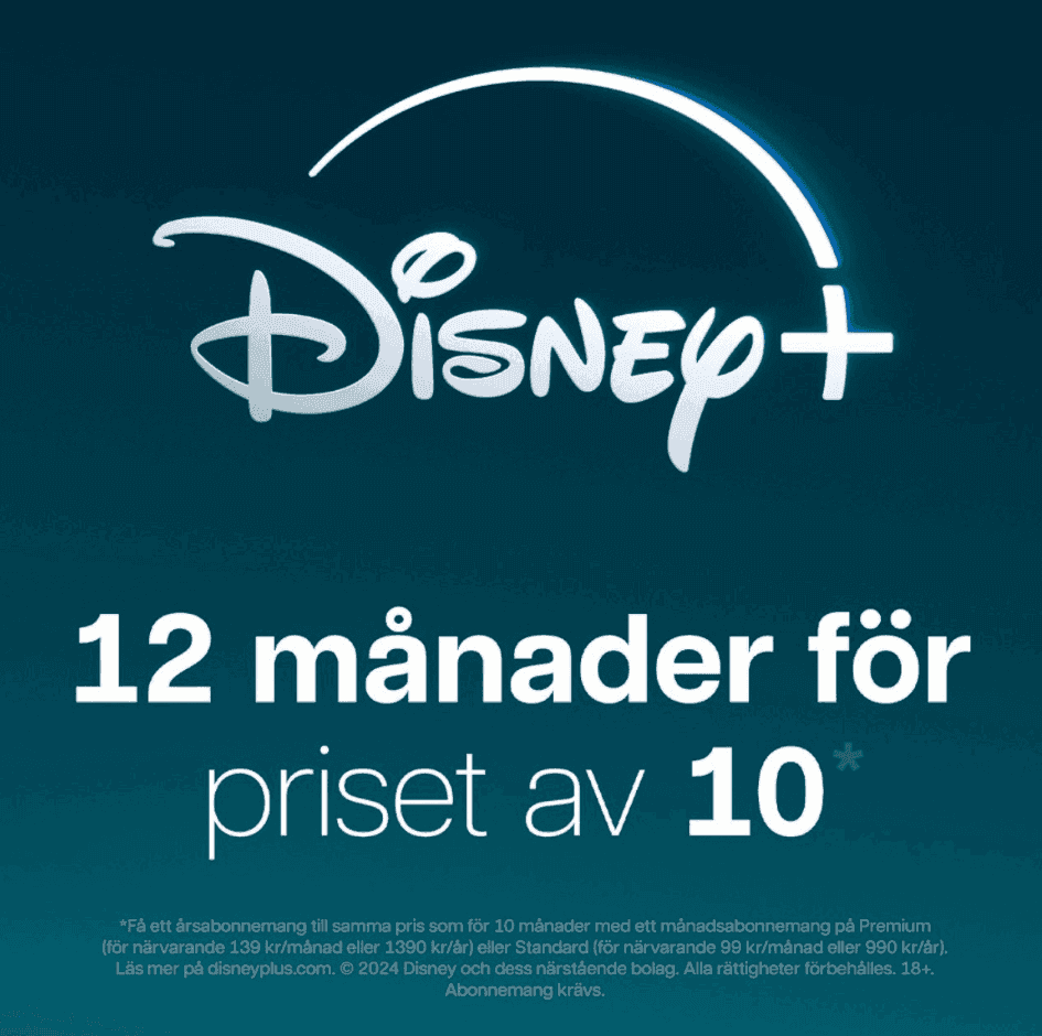 12 månader för priset av 10 hos Disney+