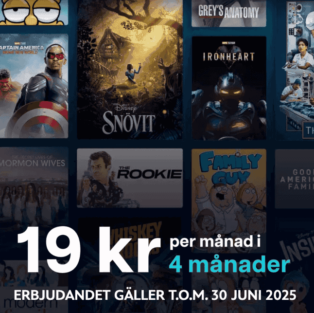 Titta på Disney+ för 19 kr per månad i 4 månader