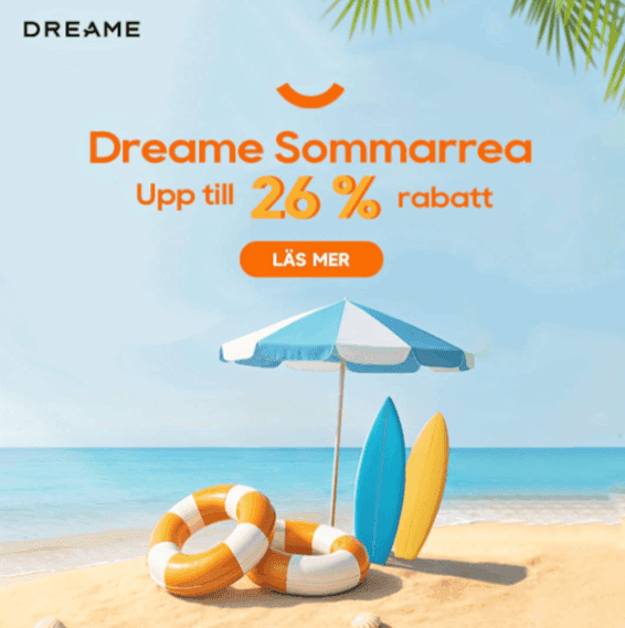 Up till 26 % rabatt på Dreame sommar hos Elgiganten