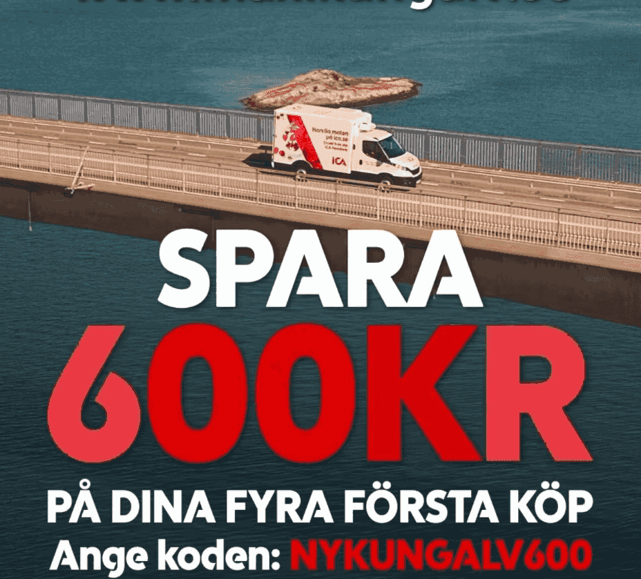 Spara 600 kr på dina onlinebeställningar hos ICA Maxi Kungälv