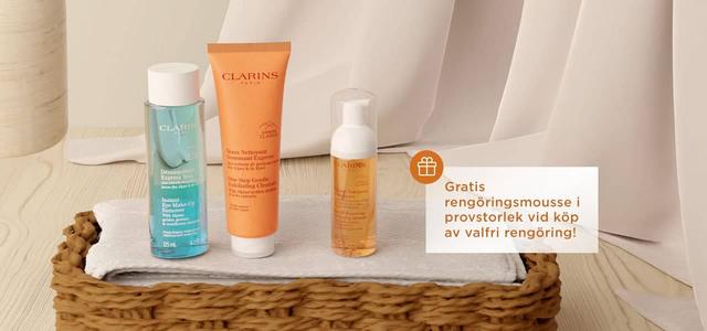 100 kr rabatt vid köp över 600 kr hos Clarins