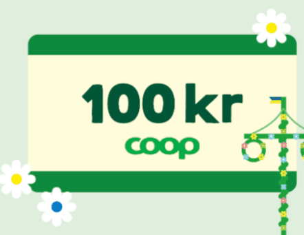 Få 100 kr rabatt hos Coop när du handlar för minst 500 kr