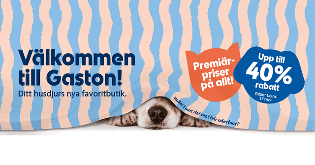 15 % rabatt på Gaston – ICA:s nya djurbutik på nätet