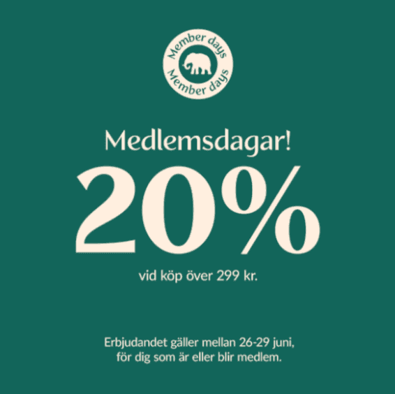Medlemsdagar på Indiska: 20% på allt vid köp över 299 kr