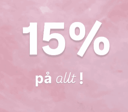 15 % rabatt på alla lagervaror hos Cameo Design