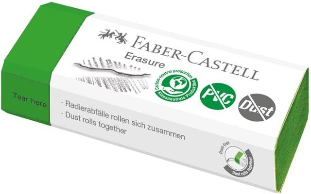Faber-Castell damfritt radergummi, grönt