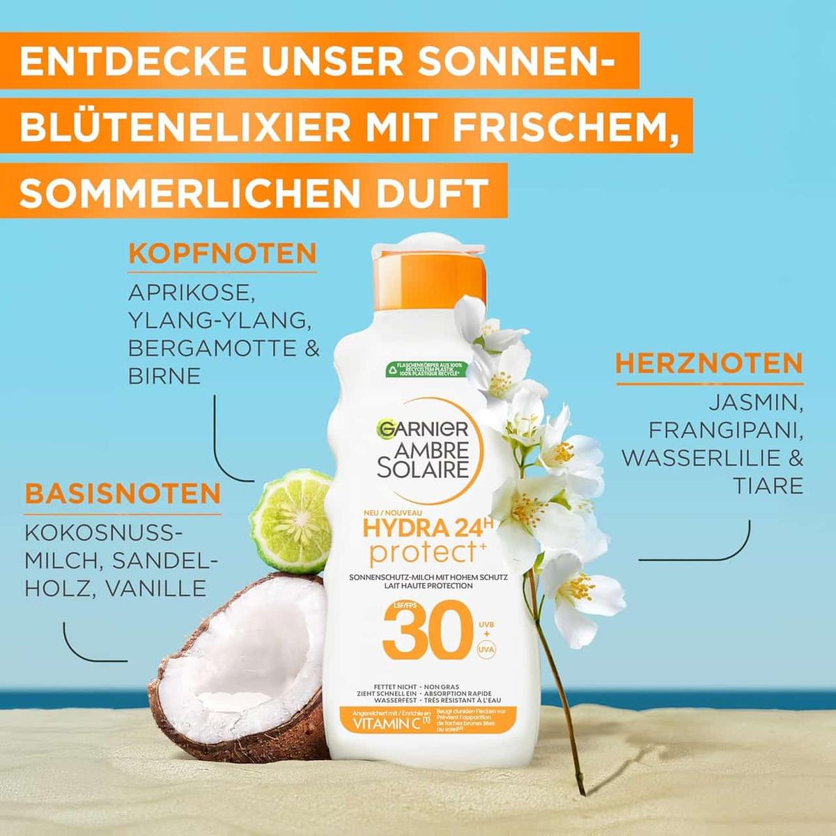 Garnier Ambre Solaire Hydra Protect+ solskydd SPF 30, 175 ml