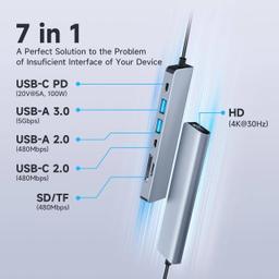 Moman USB-C dockningsstation 7-i-1