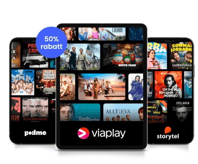 1 månad fritt, 50 % livet ut på streamingpaket via Trippel