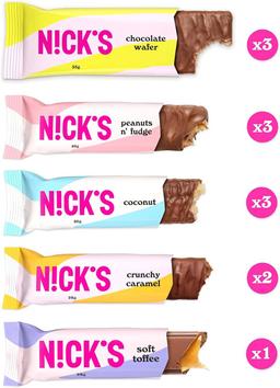 NICKS blandade glutenfria, lågkolhydrats-chokladbars