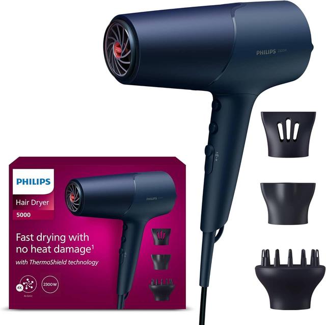 Philips hårtork i 5000-serien med ThermoShield-teknik