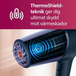 Philips hårtork i 5000-serien med ThermoShield-teknik