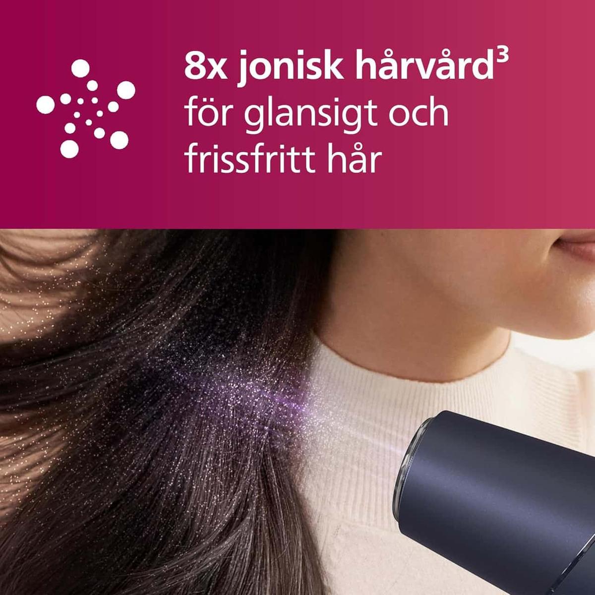 Philips hårtork i 5000-serien med ThermoShield-teknik