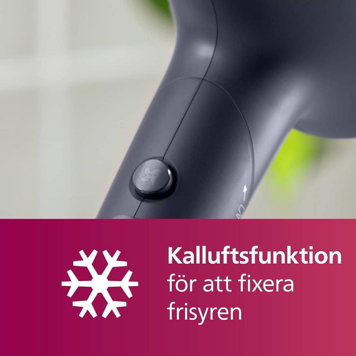 Philips hårtork i 5000-serien med ThermoShield-teknik