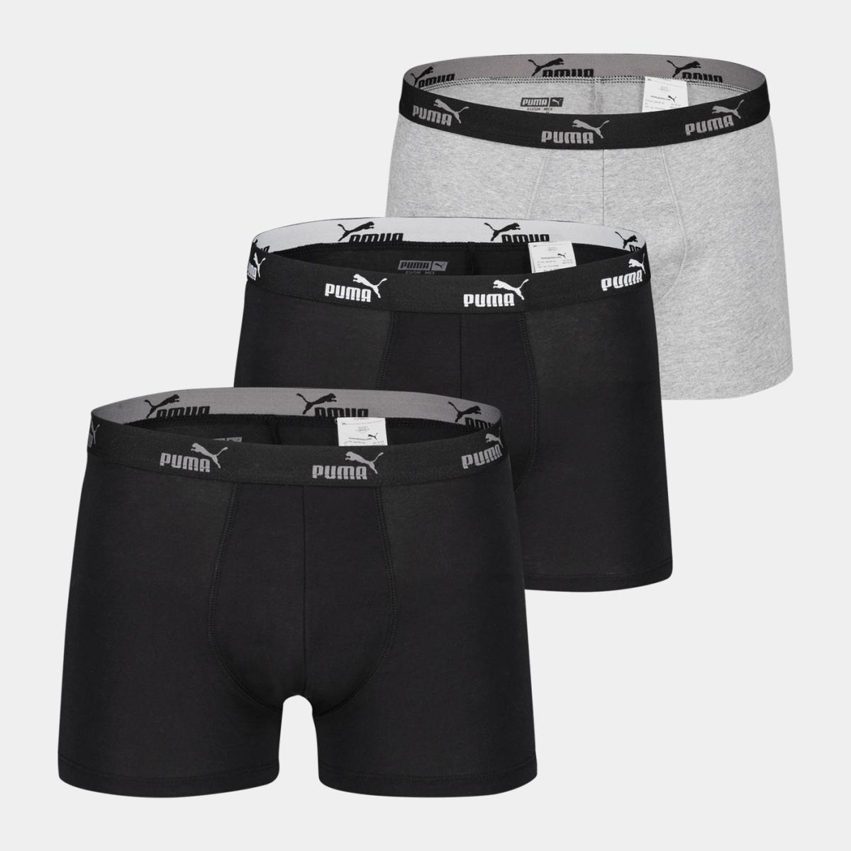 Puma Promo Solid Boxer 3PK, boxershorts - Svart - Kalsonger | XXL