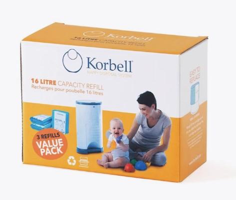 Korbell Refill 3-pack till Korbell blöjhink