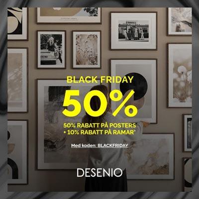 Desenio - 50% rabatt på posters och 10% på ramar