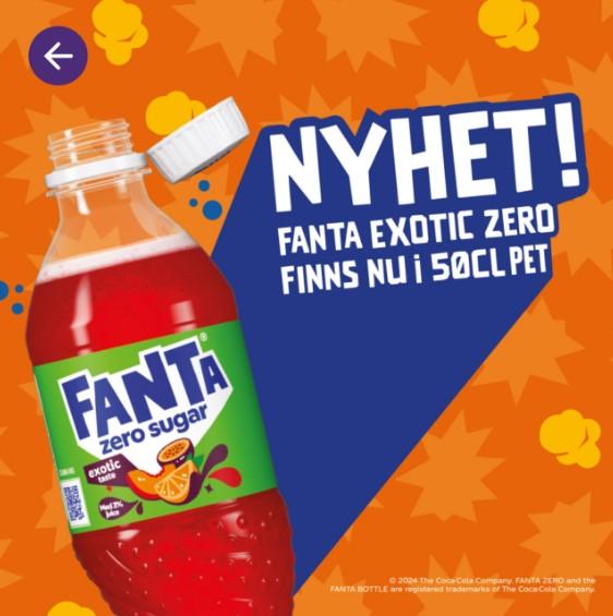Rabble - få 10 kr cashback på Fanta Exotic Zero Sugar