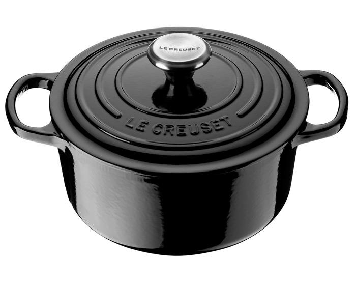 LE CREUSET SIGNATURE GRYTA RUND 4,2 L Ø 24 CM BLANK SVART
