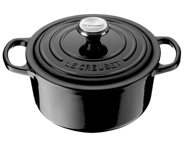 LE CREUSET SIGNATURE GRYTA RUND 4,2 L Ø 24 CM BLANK SVART