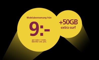Black Week hos Hallon - mobilabonnemang från 9 kr/mån i 3 mån