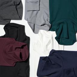 Soft Brushed Cotton Turtleneck Long Sleeved T-Shirt | UNIQLO SE