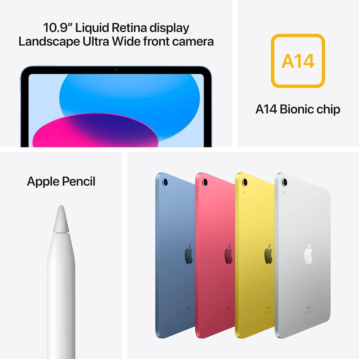 Apple 2022 iPad (10,9-tums, med Wi-Fi, 256 GB)