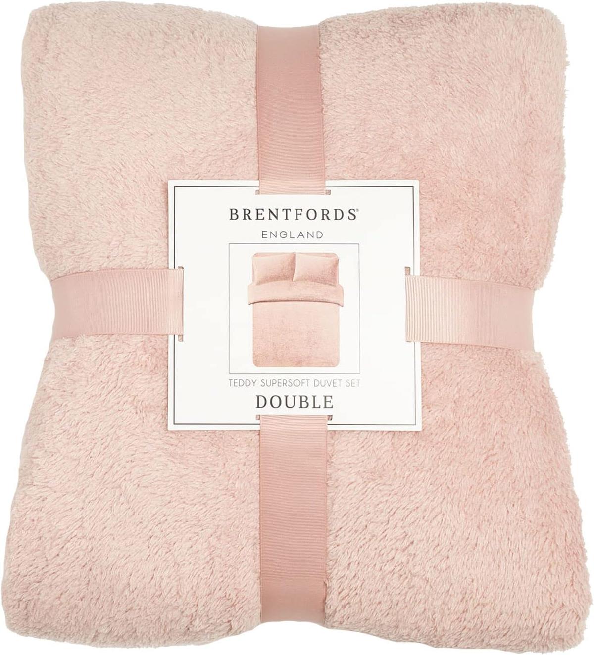 Brentfords Teddy Fleece Påslakan Rosa (198x198cm)