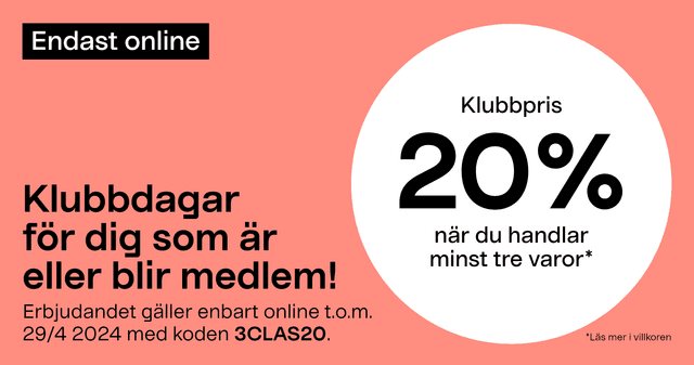 Clas Ohlson klubbdagar - 20% när du handlar minst tre varor