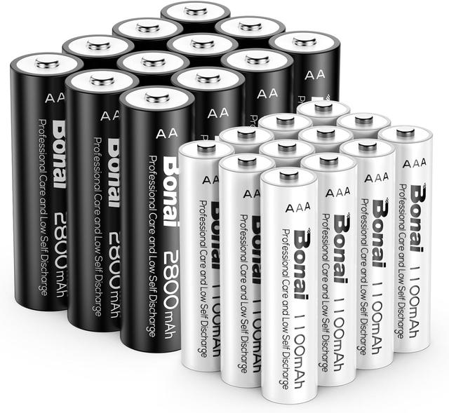 BONAI AA/AAA 2800mAh/1100mAh Uppladdningsbara Batterier