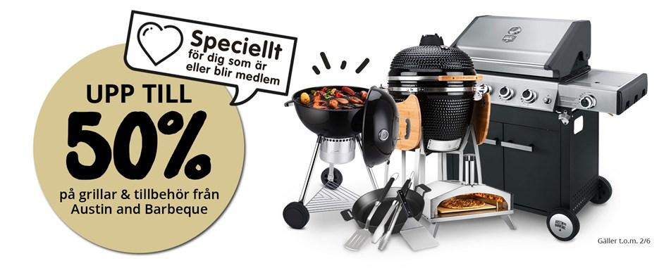Netonnet upp till 50 % på grillar och tillbehör