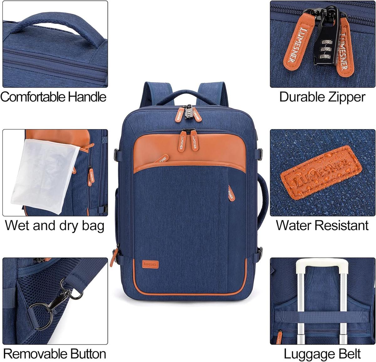 Lumesner Ryggsäck 40L - Flygcertifierad, Expanderbar