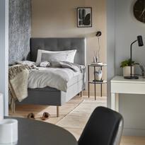 Mio Milano kontinentalsäng 120 cm med sänggavel