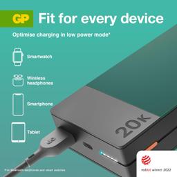 Kompakt Powerbank 20 000mAh med USB-C