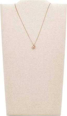 50% Fossil Kvinnors Personliga Roséguldshalsband 45cm