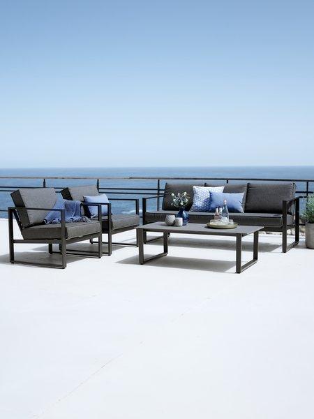 VONGE 5-sits svart loungeset