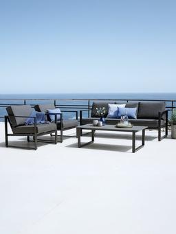 VONGE 5-sits svart loungeset