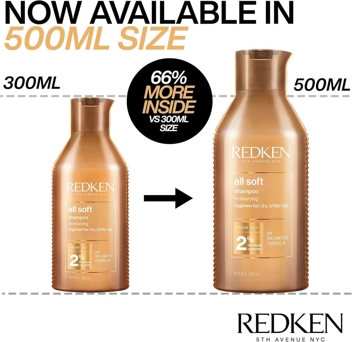 Redken All Soft Gold Shampoo 500ml till jättebra pris⭐️