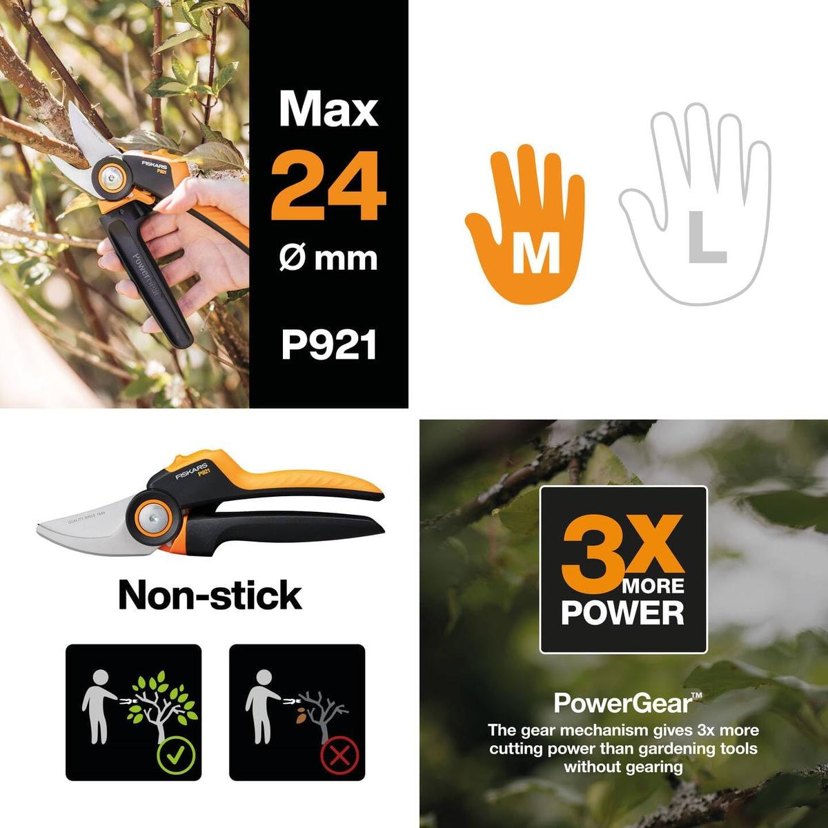 Fiskars PowerGear X Bypass Pruner P921