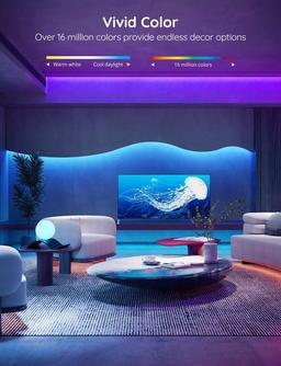 30M LED-slinga med Bluetoothfunktion och musiksynkronisering