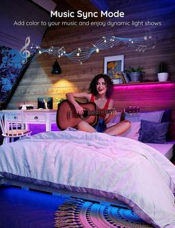 30M LED-slinga med Bluetoothfunktion och musiksynkronisering