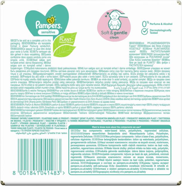 Pampers Sensitive Baby Wipes 624 st