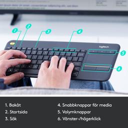 Logitech K400 Plus trådlöst tangentbord