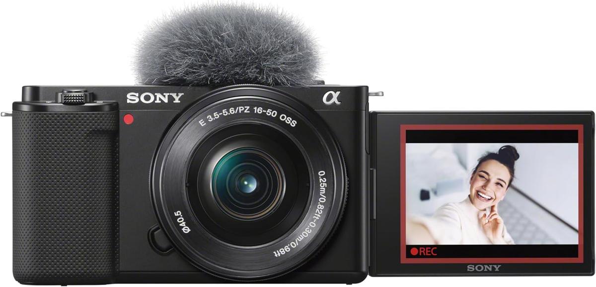Sony ZVE10L Svart Kamera Med 16-50mm Objektiv
