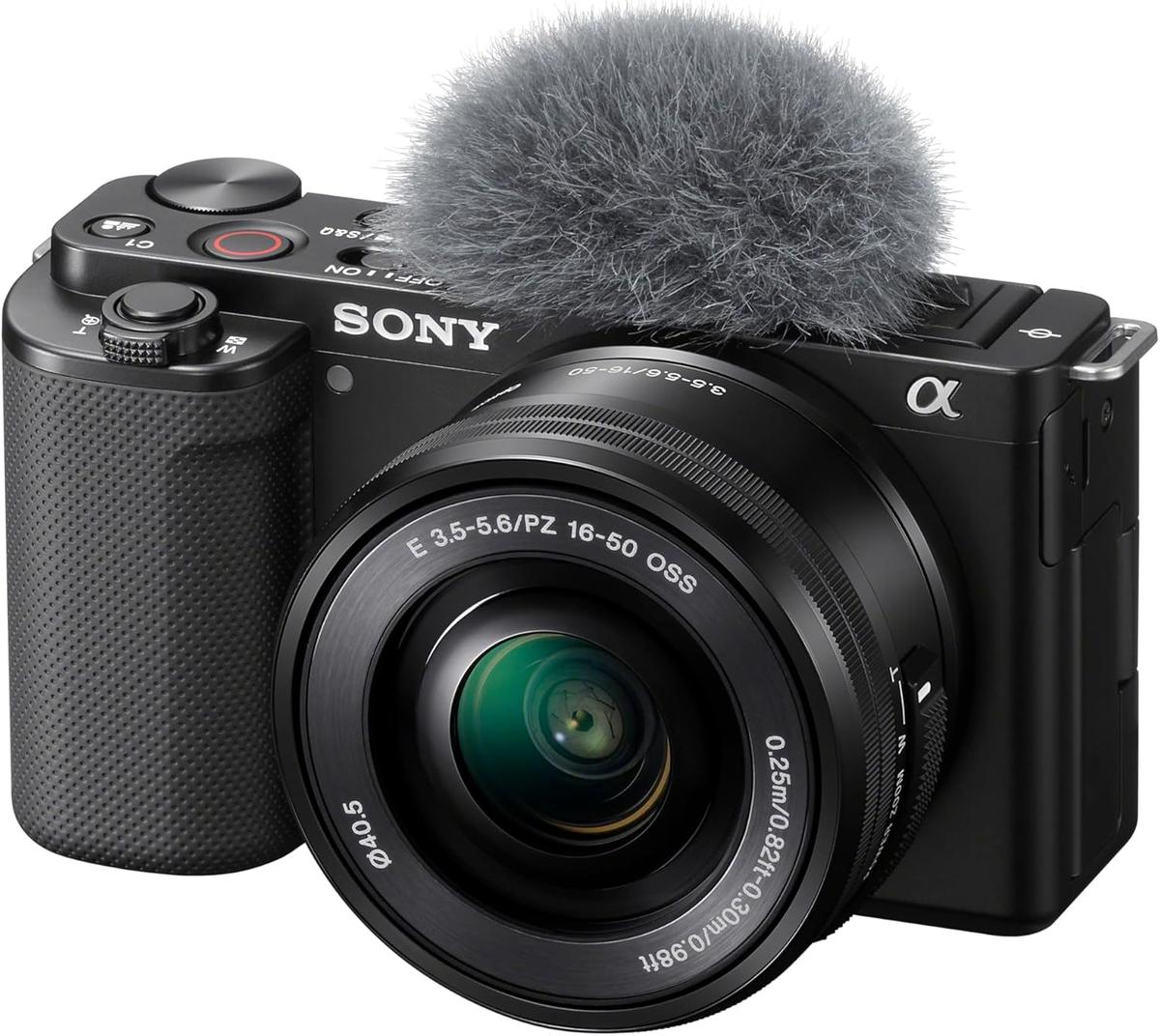 Sony ZVE10L Svart Kamera Med 16-50mm Objektiv