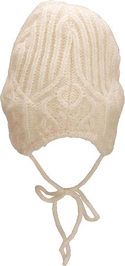 Girls Ecru Leaf Pattern mössa